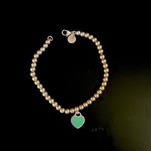 Tiffany & Co mini heart beaded bracelet